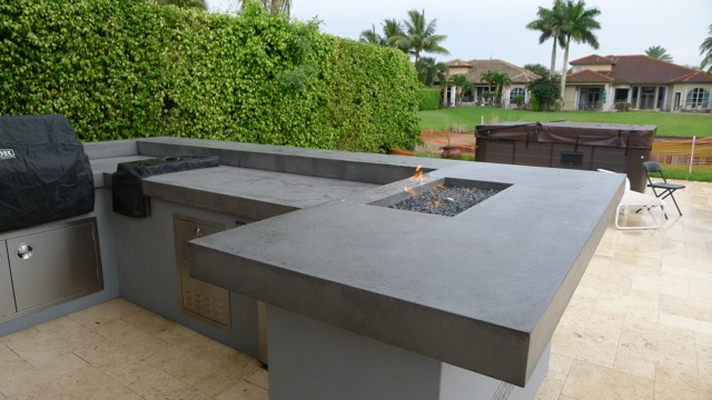 Concrete Outdoor Kitchen Counter Source: Outdoor Living Florida