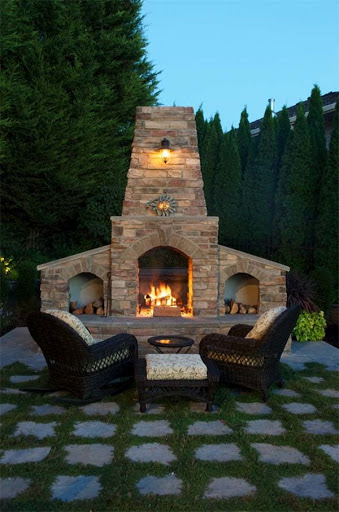 Outdoor fireplace ideas
