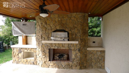 Fireplace with beautiful wall design