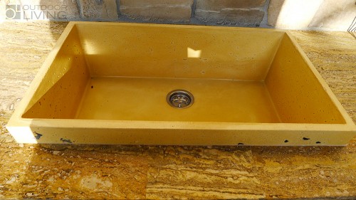 Custom concrete sink