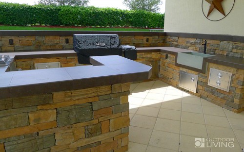 Outdoor kitchen with over 300 SF of counter space