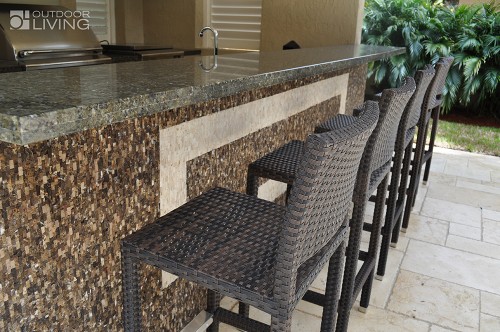 Stunning Outdoor kitchen area with a gorgeous countertop