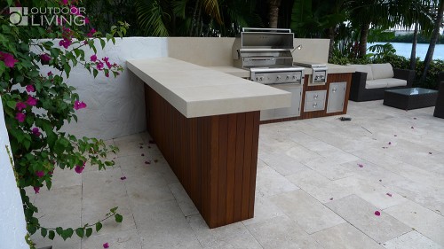 Outdoor Kitchen area with beautiful tiles