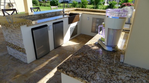Gorgeous Outdoor kitchen with beautiful countertop
