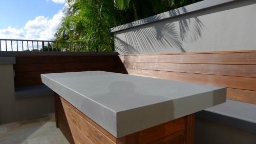 Delray Beach, Florida Ultra Modern Outdoor Kitchen Table & Bench